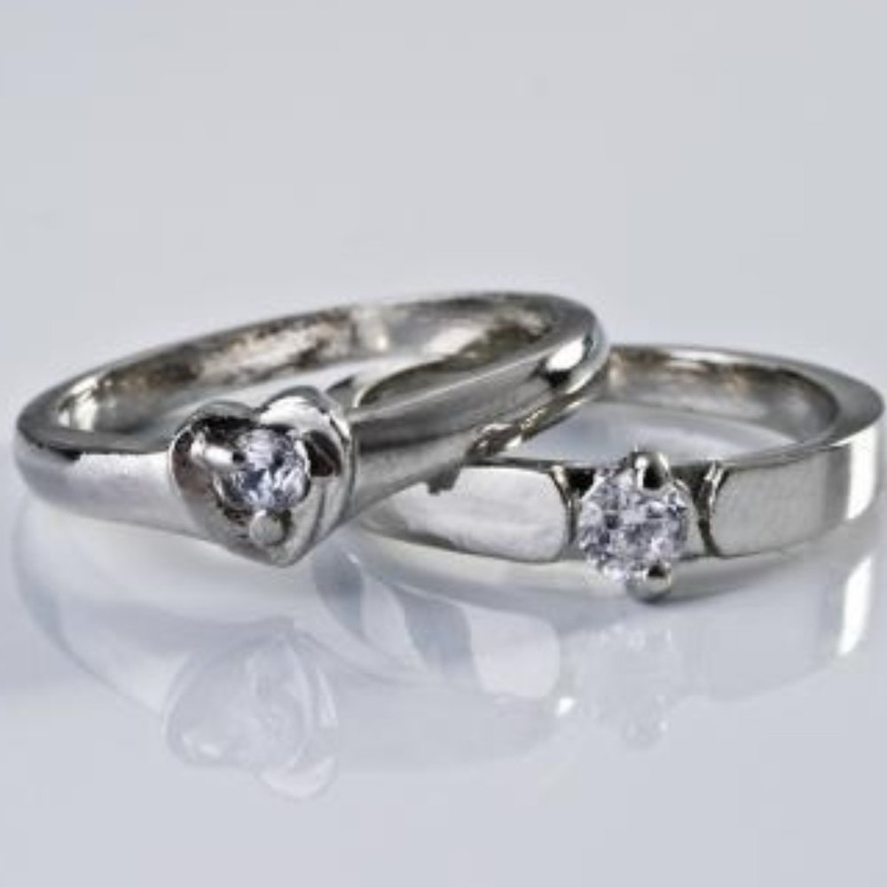 Cubic Zirconia Sterling Silver Engage/Wed Styl S11
